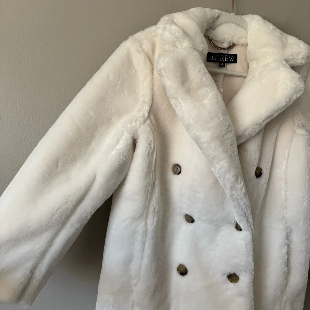 J. Crew Faux Fur Pea Coat
